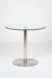 Thats Furniture Target 80cm Small Round Glass Dining Table in Silver - thumbnail 1