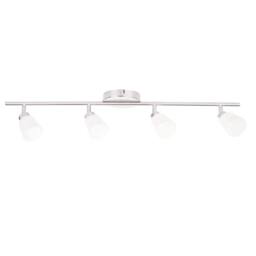First Choice Lighting Set of 2 Tecoma - Satin Nickel with Glass 4 Way Adjustable Spotlights in Silver - thumbnail 3