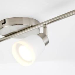 First Choice Lighting Set of 2 Tecoma - Satin Nickel with Glass 4 Way Adjustable Spotlights in Silver - thumbnail 5