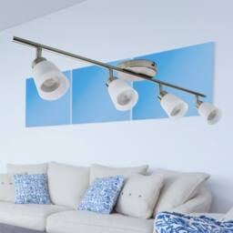 First Choice Lighting Set of 2 Tecoma - Satin Nickel with Glass 4 Way Adjustable Spotlights in Silver - thumbnail 6