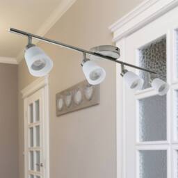 First Choice Lighting Set of 2 Tecoma - Satin Nickel with Glass 4 Way Adjustable Spotlights in Silver - thumbnail 7