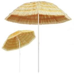 Berkfield Home Beach Umbrella Natural 240 cm Hawaii Style - thumbnail 1