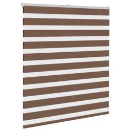 Berkfield Home Zebra Blind Brown 130x100 cm Fabric Width 125.9 cm Polyester - thumbnail 3