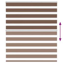 Berkfield Home Zebra Blind Brown 130x100 cm Fabric Width 125.9 cm Polyester - thumbnail 5