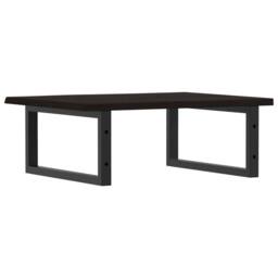 Berkfield Home Elegant Basin Shelf Wall Mounted Steel & Solid Wood Oak in Brown - thumbnail 6