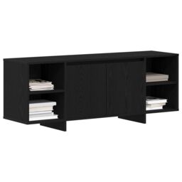 Berkfield Home TV Stand - Black Oak - 120x30x40.5 cm - Made of Engineered Wood - thumbnail 3