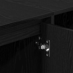 Berkfield Home TV Stand - Black Oak - 120x30x40.5 cm - Made of Engineered Wood - thumbnail 9
