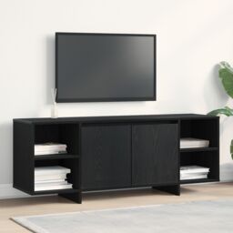 Berkfield Home TV Stand - Black Oak - 120x30x40.5 cm - Made of Engineered Wood - thumbnail 4