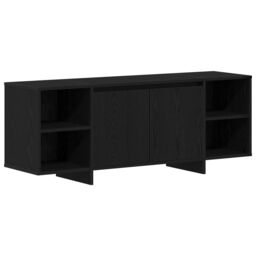 Berkfield Home TV Stand - Black Oak - 120x30x40.5 cm - Made of Engineered Wood - thumbnail 2