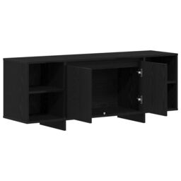 Berkfield Home TV Stand - Black Oak - 120x30x40.5 cm - Made of Engineered Wood - thumbnail 5