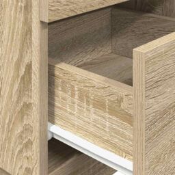 Berkfield Home Bedside Cabinet with 2 Drawers Sonoma Oak 36x36x68 cm in Brown - Size: 36 x 36 x 68 cm - thumbnail 8