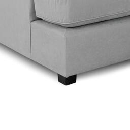 Furnishings For Less UK California Classic Fabric Grey U shaped 6 Seater Sofa + Footstool - thumbnail 2