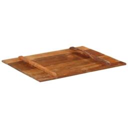 Berkfield Home Rectangular Table Top 70x90 cm 15-16 mm Solid Reclaimed Wood - thumbnail 6