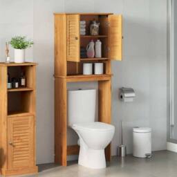 Berkfield Home Toilet Cabinet Honey brown 60 x 27 x 161 cm Solid pine wood - thumbnail 4