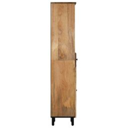 Berkfield Home Bathroom Cabinet 38x33x160 cm Solid Wood Mango in Brown - Size: 38 x 33 x 160 cm - thumbnail 4