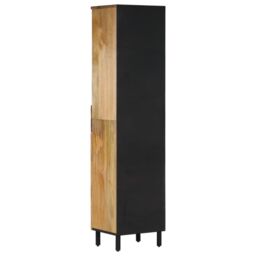 Berkfield Home Bathroom Cabinet 38x33x160 cm Solid Wood Mango in Brown - Size: 38 x 33 x 160 cm - thumbnail 5