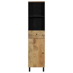 Berkfield Home Bathroom Cabinet 38x33x160 cm Solid Wood Mango in Brown - Size: 38 x 33 x 160 cm - thumbnail 3