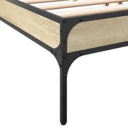 Berkfield Home Bed Frame without Mattress Sonoma Oak 200x200 cm in Light Tan - thumbnail 7