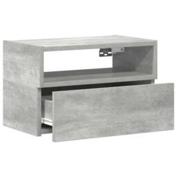 Berkfield Home Wall-mounted Bedside Cabinets 2 pcs Concrete Grey 45x26x28.5 cm - thumbnail 5