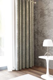 Nalu Nicole Scherzinger 'Hana' Lined Curtains in Cream - Size: 167 cm width x 183 cm drop - thumbnail 2
