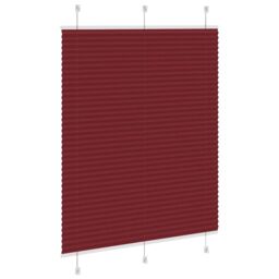 Berkfield Home Pleated Blind Bordeaux Red 105x150 cm Fabric Width 104.4 cm Polyester - thumbnail 4