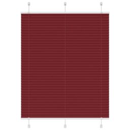 Berkfield Home Pleated Blind Bordeaux Red 105x150 cm Fabric Width 104.4 cm Polyester - thumbnail 1
