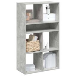 Berkfield Home Book Cabinet Concrete Grey 66x31x112 cm Engineered Wood - Size: 66 x 31 x 112 cm - thumbnail 2