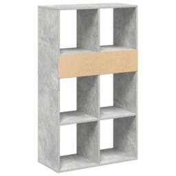 Berkfield Home Book Cabinet Concrete Grey 66x31x112 cm Engineered Wood - Size: 66 x 31 x 112 cm - thumbnail 6