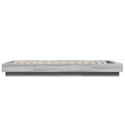 Berkfield Home Bed Frame with LED Lights without Mattress Grey Sonoma 90x200cm - Size: 90x200 cm - thumbnail 6