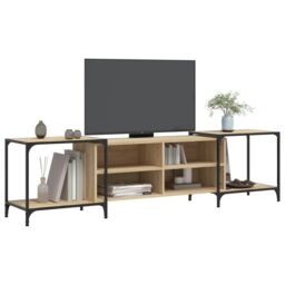 Berkfield Home TV Cabinet Sonoma Oak 203x37x50 cm Engineered Wood in Brown - Size: 203 x 37 x 50 cm - thumbnail 3