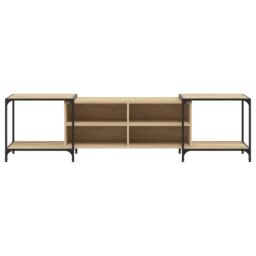 Berkfield Home TV Cabinet Sonoma Oak 203x37x50 cm Engineered Wood in Brown - Size: 203 x 37 x 50 cm - thumbnail 4