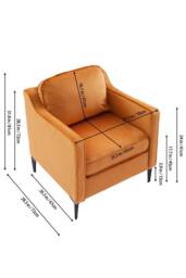 Garden Sanctuary Single Sofa Armchair in Orange - thumbnail 5