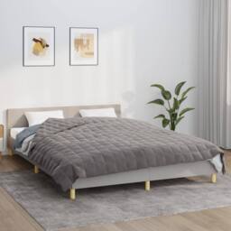 Berkfield Home Weighted Blanket Grey 200x220 cm 13 kg Fabric - thumbnail 2