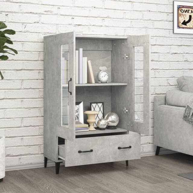 Berkfield Home Highboard Concrete Grey 70x31x115 cm Engineered Wood - Size: 70 x 31 x 115 cm - image 1