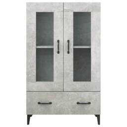 Berkfield Home Highboard Concrete Grey 70x31x115 cm Engineered Wood - Size: 70 x 31 x 115 cm - thumbnail 5
