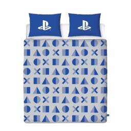 Playstation Controller Buttons Reversible Duvet Set in Light Grey - Size: Single - thumbnail 2