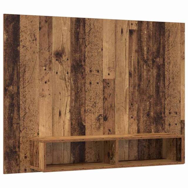 Berkfield Home Wall TV Cabinet Old wood Engineered wood in Brown - image 1