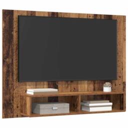 Berkfield Home Wall TV Cabinet Old wood Engineered wood in Brown - thumbnail 3