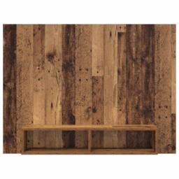 Berkfield Home Wall TV Cabinet Old wood Engineered wood in Brown - thumbnail 5