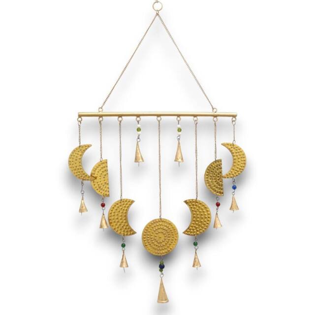 KDMD Indian Chimes - Brass Moon Phases Chimes in Gold - image 1