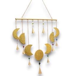 KDMD Indian Chimes - Brass Moon Phases Chimes in Gold - thumbnail 2
