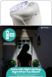 Neel Blue 7 LED Lights Motion Sensor Activated Cordless Dummy CCTV Camera in White - thumbnail 5