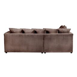 LUXURY LIFE Dylan Jumbo Cord Fabric Left Hand Facing Corner Sofa in Chocolate - thumbnail 3