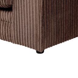 LUXURY LIFE Dylan Jumbo Cord Fabric Left Hand Facing Corner Sofa in Chocolate - thumbnail 5