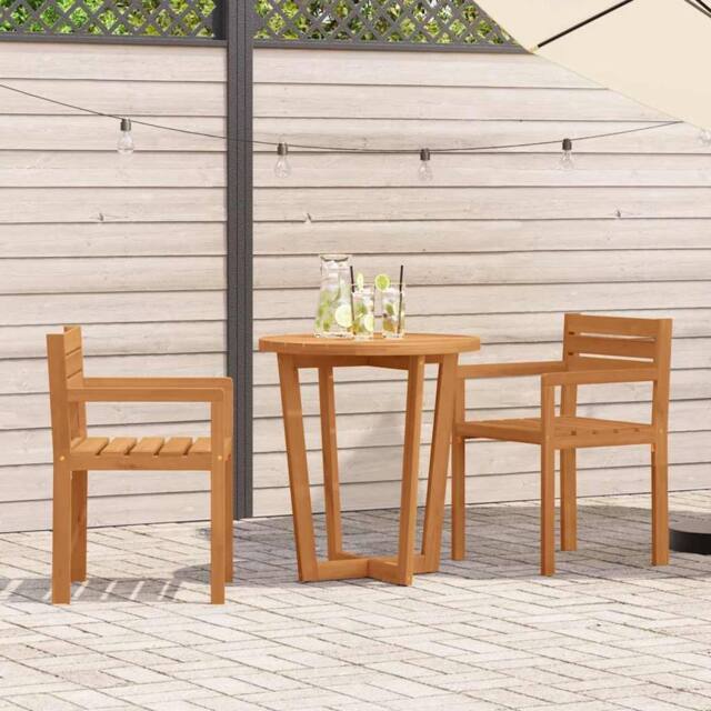 Berkfield Home 3 Piece Garden Dining Set Solid Wood Acacia in Brown - image 1