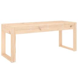 Berkfield Home Garden Bench 110x38x45 cm Solid Wood Pine in Light Tan - Size: 110 x 38 x 45 cm - thumbnail 1