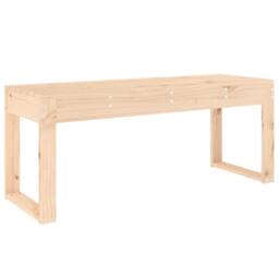 Berkfield Home Garden Bench 110x38x45 cm Solid Wood Pine in Light Tan - Size: 110 x 38 x 45 cm - thumbnail 5