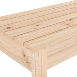 Berkfield Home Garden Bench 110x38x45 cm Solid Wood Pine in Light Tan - Size: 110 x 38 x 45 cm - thumbnail 6