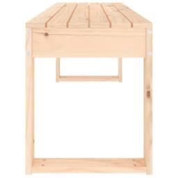 Berkfield Home Garden Bench 110x38x45 cm Solid Wood Pine in Light Tan - Size: 110 x 38 x 45 cm - thumbnail 4