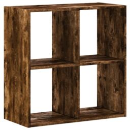 Berkfield Home Bookcase Smoked Oak 68.5x32x68.5 cm Engineered Wood in Brown - thumbnail 2